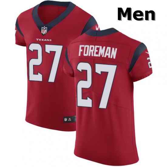 Men Nike Houston Texans 27 DOnta Foreman Red Alternate Vapor Untouchable Elite Player NFL Jersey
